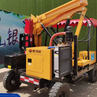 公路护栏打拔钻一体机厂家 全液压轮桩工机械